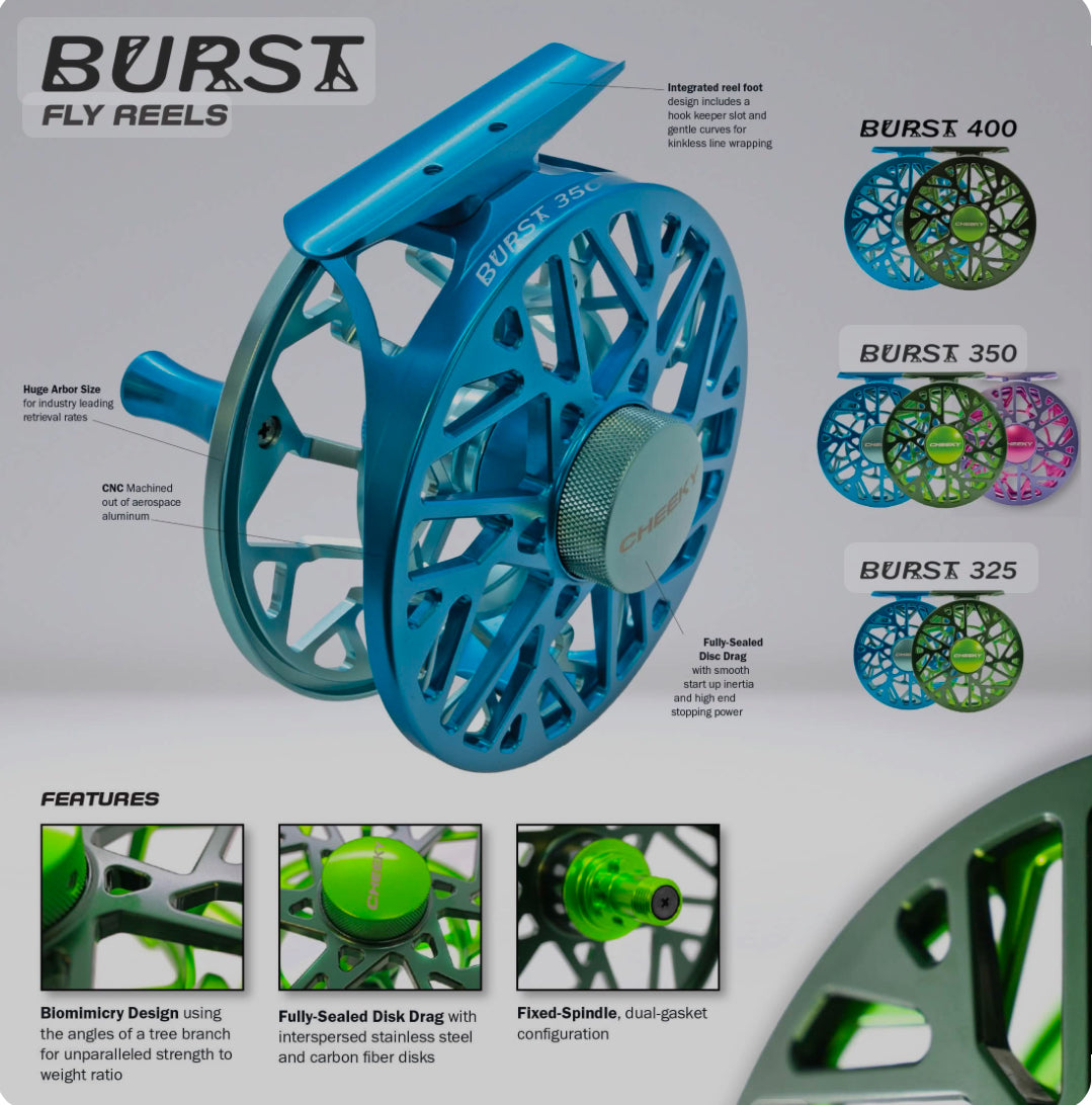 Cheeky burst fly reel series