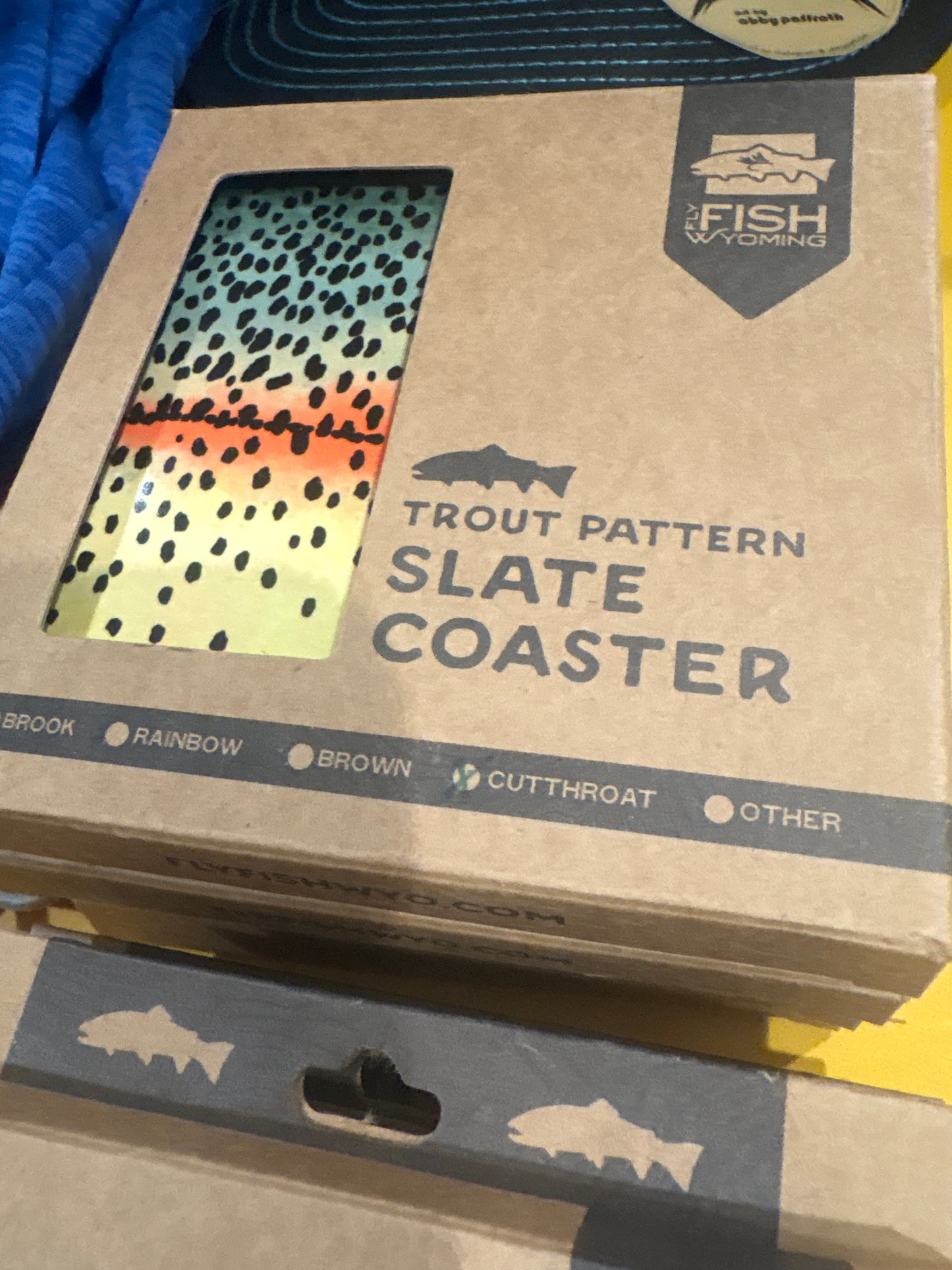 Slate trout coasters