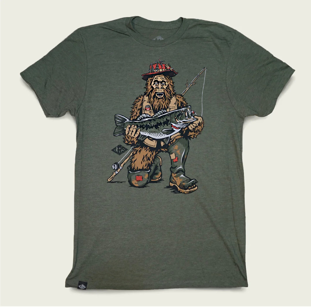 Bassquatch t-shirt by LakesRiversStreams