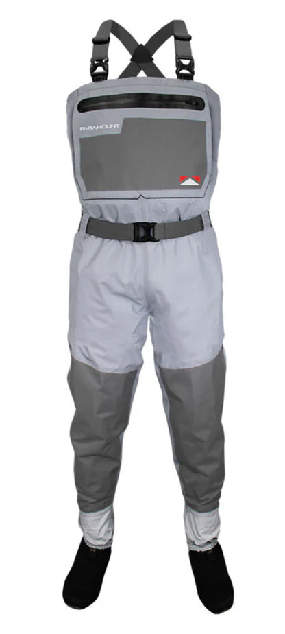 Paramount glide waders limited edition gray fleece pocket