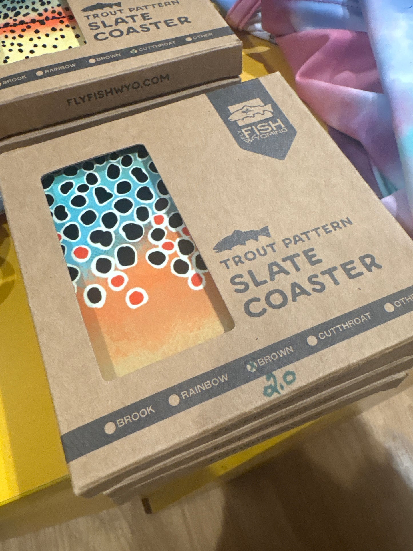 Slate trout coasters