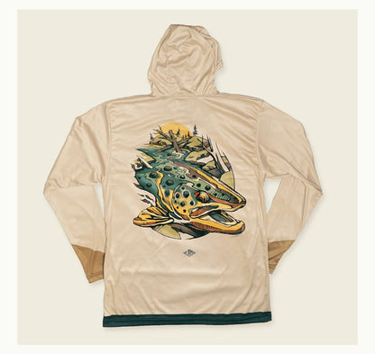 Brown trout waters UPF hoodie