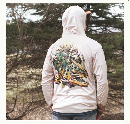 Brown trout waters UPF hoodie